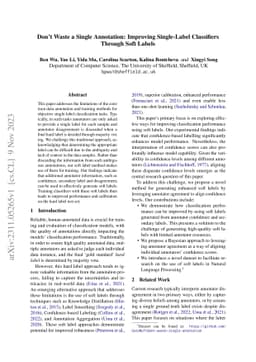 Don't Waste a Single Annotation: Improving Single-Label Classifiers
  Through Soft Labels