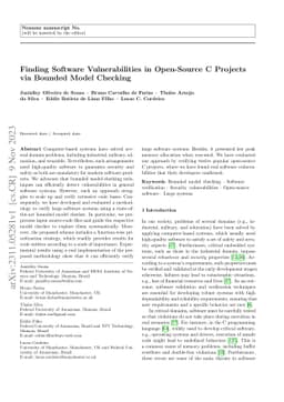Finding Software Vulnerabilities in Open-Source C Projects via Bounded
  Model Checking