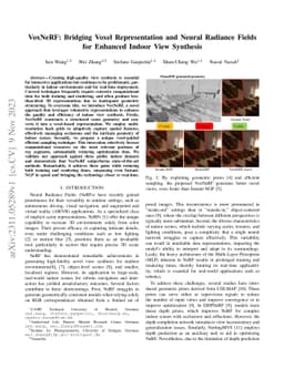 VoxNeRF: Bridging Voxel Representation and Neural Radiance Fields for
  Enhanced Indoor View Synthesis