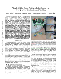 Visually Guided Model Predictive Robot Control via 6D Object Pose
  Localization and Tracking
