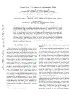 Disease Gene Prioritization With Quantum Walks