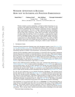 Window Attention is Bugged: How not to Interpolate Position Embeddings