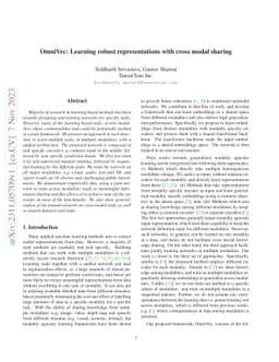 OmniVec: Learning robust representations with cross modal sharing