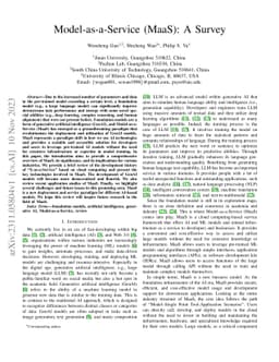 Model-as-a-Service (MaaS): A Survey