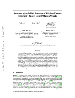 Semantic Map Guided Synthesis of Wireless Capsule Endoscopy Images using
  Diffusion Models