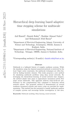 Hierarchical deep learning-based adaptive time-stepping scheme for
  multiscale simulations