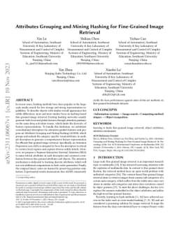 Attributes Grouping and Mining Hashing for Fine-Grained Image Retrieval