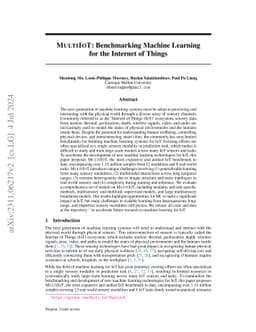 MultiIoT: Benchmarking Machine Learning for the Internet of Things