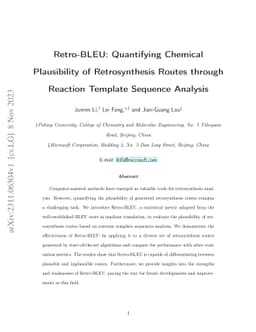 Retro-BLEU: Quantifying Chemical Plausibility of Retrosynthesis Routes
  through Reaction Template Sequence Analysis