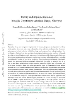 Theory and implementation of inelastic Constitutive Artificial Neural
  Networks