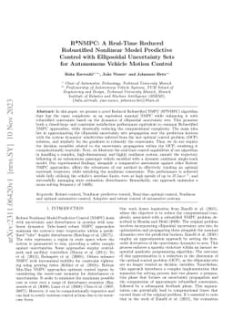 R$^2$NMPC: A Real-Time Reduced Robustified Nonlinear Model Predictive
  Control with Ellipsoidal Uncertainty Sets for Autonomous Vehicle Motion
  Control