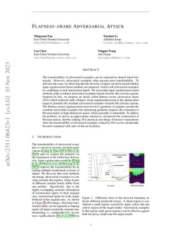 Flatness-aware Adversarial Attack
