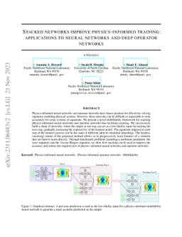 Stacked networks improve physics-informed training: applications to
  neural networks and deep operator networks