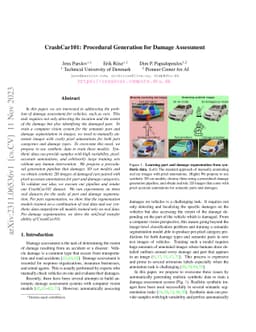 CrashCar101: Procedural Generation for Damage Assessment