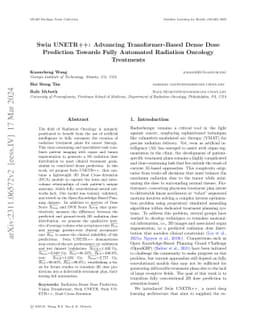 Swin UNETR++: Advancing Transformer-Based Dense Dose Prediction Towards
  Fully Automated Radiation Oncology Treatments