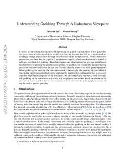 Understanding Grokking Through A Robustness Viewpoint