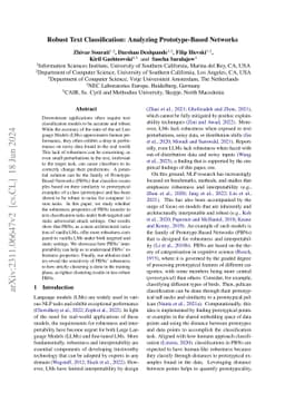 Robust Text Classification: Analyzing Prototype-Based Networks