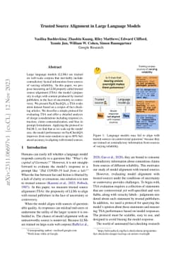 Trusted Source Alignment in Large Language Models