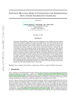 Efficient Multiple-Robust Estimation for Nonresponse Data Under
  Informative Sampling