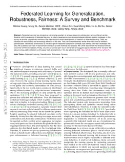 Federated Learning for Generalization, Robustness, Fairness: A Survey
  and Benchmark