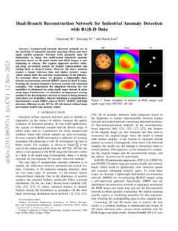 Dual-Branch Reconstruction Network for Industrial Anomaly Detection with
  RGB-D Data