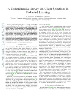 A Comprehensive Survey On Client Selections in Federated Learning