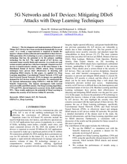 5G Networks and IoT Devices: Mitigating DDoS Attacks with Deep Learning
  Techniques