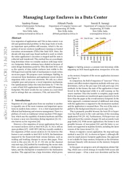 Secure and Efficient Migration of Large Enclaves in a Data Center