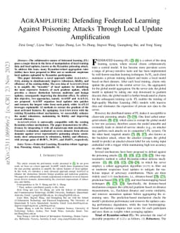 AGRAMPLIFIER: Defending Federated Learning Against Poisoning Attacks
  Through Local Update Amplification