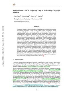 Towards the Law of Capacity Gap in Distilling Language Models