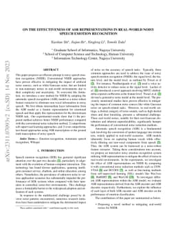 On the Effectiveness of ASR Representations in Real-world Noisy Speech Emotion Recognition