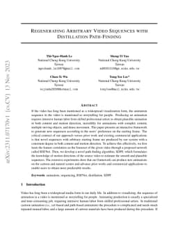 Regenerating Arbitrary Video Sequences with Distillation Path-Finding