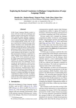 Exploring the Factual Consistency in Dialogue Comprehension of Large
  Language Models