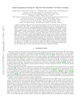 Optical Quantum Sensing for Agnostic Environments via Deep Learning