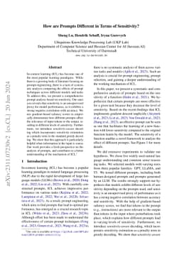 How are Prompts Different in Terms of Sensitivity?
