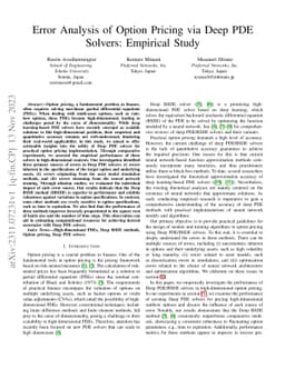 Error Analysis of Option Pricing via Deep PDE Solvers: Empirical Study