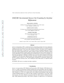 IASCAR: Incremental Answer Set Counting by Anytime Refinement