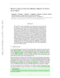 What Large Language Models Bring to Text-rich VQA?
