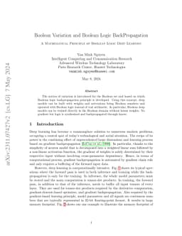 Boolean Variation and Boolean Logic BackPropagation