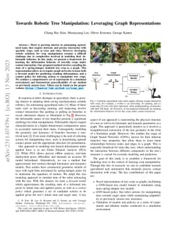 Towards Robotic Tree Manipulation: Leveraging Graph Representations