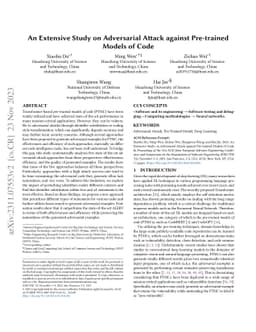 An Extensive Study on Adversarial Attack against Pre-trained Models of
  Code