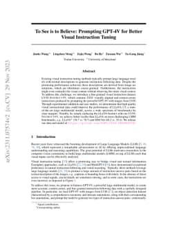 To See is to Believe: Prompting GPT-4V for Better Visual Instruction
  Tuning