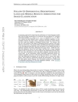 Follow-Up Differential Descriptions: Language Models Resolve Ambiguities
  for Image Classification