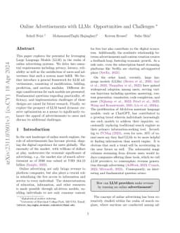 Online Advertisements with LLMs: Opportunities and Challenges