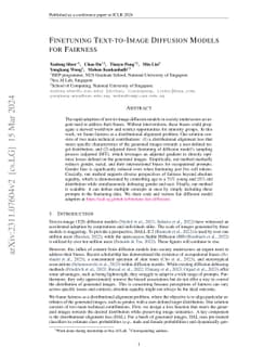 Finetuning Text-to-Image Diffusion Models for Fairness