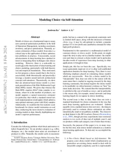 Modeling Choice via Self-Attention