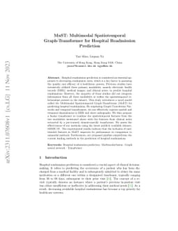 MuST: Multimodal Spatiotemporal Graph-Transformer for Hospital
  Readmission Prediction