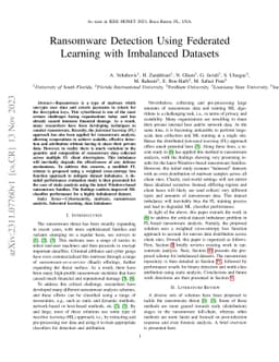 Ransomware Detection Using Federated Learning with Imbalanced Datasets