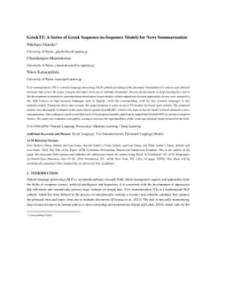 GreekT5: A Series of Greek Sequence-to-Sequence Models for News
  Summarization