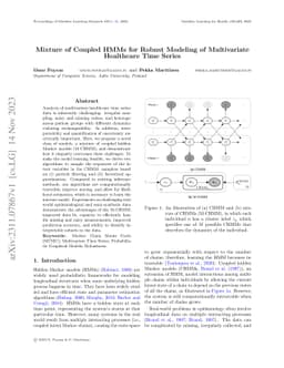 Mixture of Coupled HMMs for Robust Modeling of Multivariate Healthcare
  Time Series